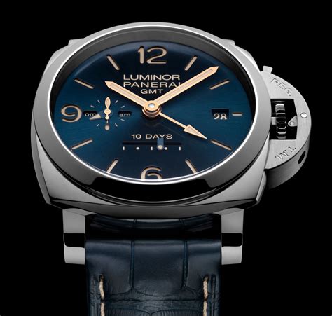 panerai gmt blue|luminor gmt panerai automatic price.